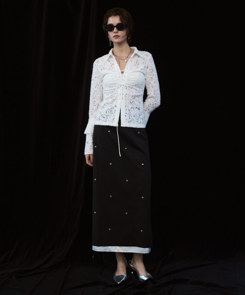 JOSE MOON（ジョゼムーン） ブラウス シャツ LIQUIDE LACE BLOUSE