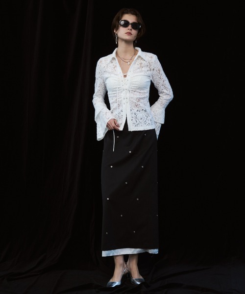 JOSE MOON（ジョゼムーン） ブラウス シャツ LIQUIDE LACE BLOUSE