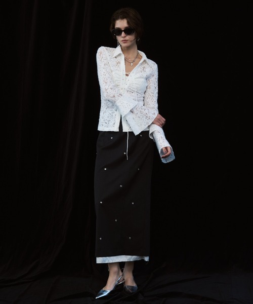 JOSE MOON（ジョゼムーン） ブラウス シャツ LIQUIDE LACE BLOUSE