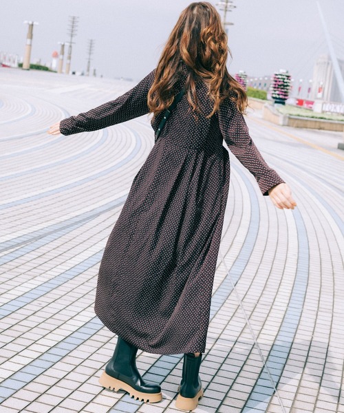 「haco!」 長袖ワンピース X-LARGE レンガ レディース_画像3