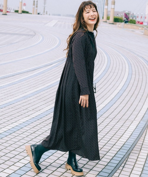 「haco!」 長袖ワンピース X-LARGE レンガ レディース_画像7
