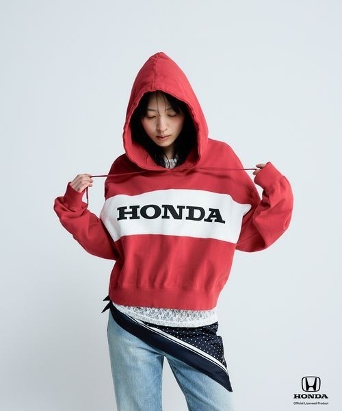 ロゴショートフーディ JEANASIS（ジーナシス） パーカー 「Honda」ロゴショートフーディLS
