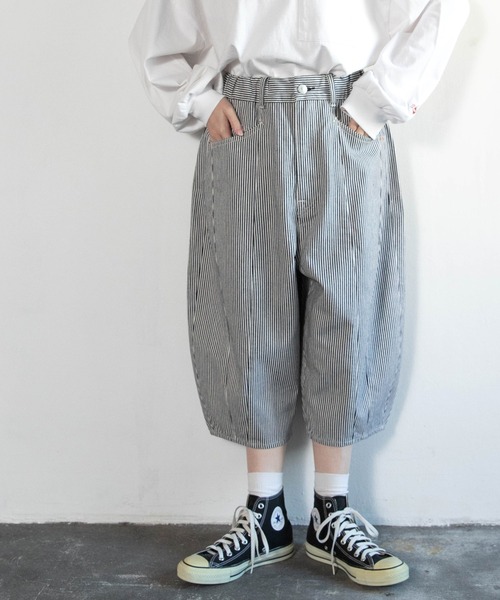 URCH RNA パンツ R4432 オブリークラインのひざ下パンツ レディース