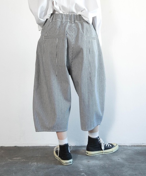 URCH RNA パンツ R4432 オブリークラインのひざ下パンツ レディース