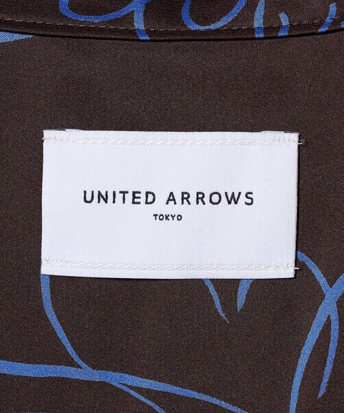 【新品】  UNITED ARROWS / ユナイテッドアローズ | コットン フラワープリントシャツ | 38 | ブラウン | レディース UNITED ARROWS（ユナイテッドアローズ） ブラウス シャツ