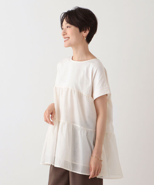 「Afternoon Tea」 半袖カットソー MEDIUM ブルー レディース_画像4