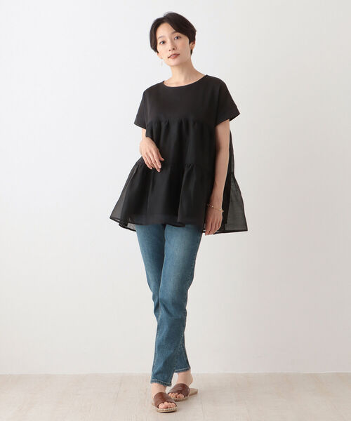 「Afternoon Tea」 半袖カットソー MEDIUM ブルー レディース_画像7
