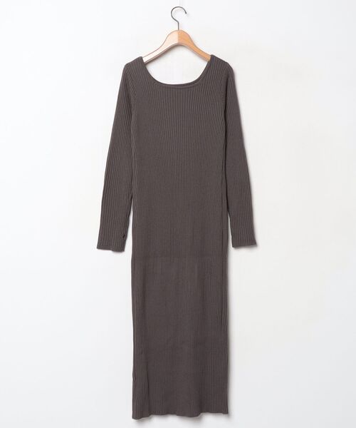 「LARUTA」 ニットワンピース FREE ブラウン レディース_画像2