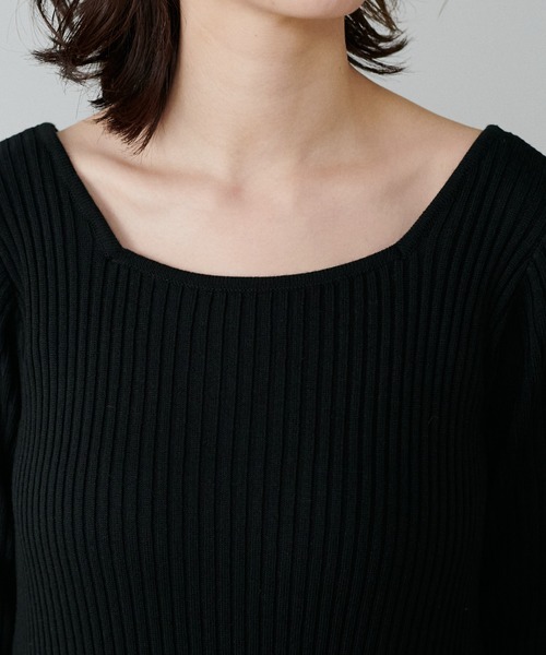 「LARUTA」 ニットワンピース FREE ブラウン レディース_画像6