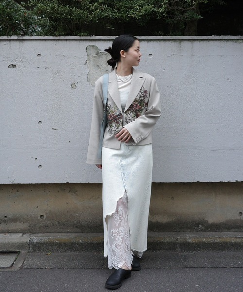 ジャケット・アウター Ameri PIXEL FLOWER PRINT SHORT JACKET PIXEL FLOWER PRINT SHORT JACKET