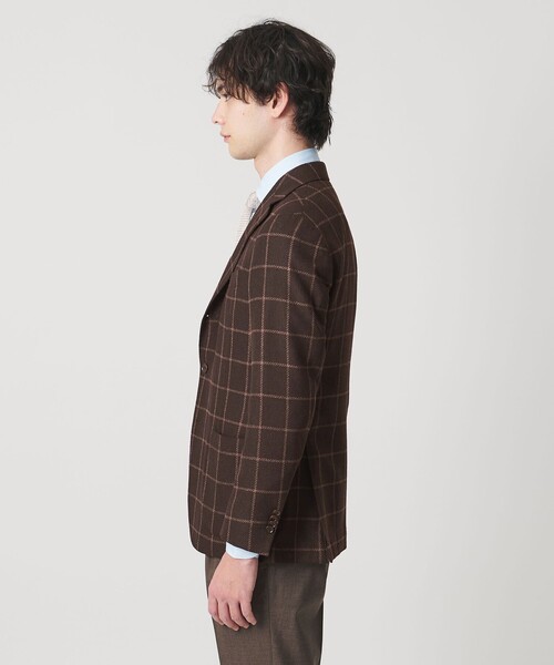 美品 ユナイテッドアローズ ウィンドペン チェック ウール ジャケット48 L UNITED ARROWS - 良品】UNITED ARROWSウール起毛ウィンドウペン格子