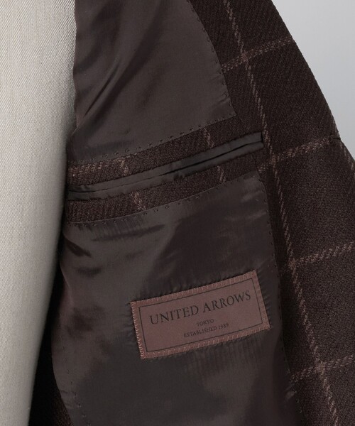 UNITED ARROWS 起毛ウール ウィンドウペン テーラードジャケット UNITED ARROWS（ユナイテッドアローズ） ジャケット テーラード