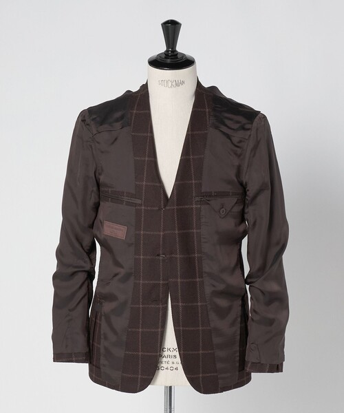 美品 ユナイテッドアローズ ウィンドペン チェック ウール ジャケット48 L UNITED ARROWS - 良品】UNITED ARROWSウール起毛ウィンドウペン格子