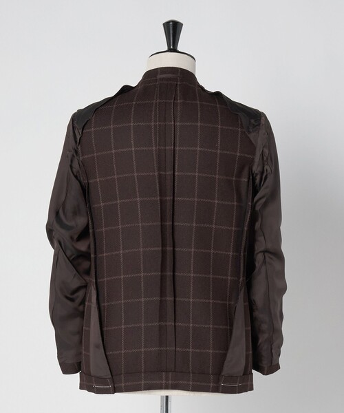 UNITED ARROWS 起毛ウール ウィンドウペン テーラードジャケット UNITED ARROWS - 良品】UNITED ARROWSウール起毛ウィンドウペン格子