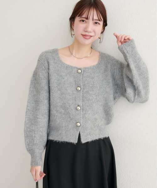 「natural couture」 ニットカーディガン FREE モカ レディース_画像5