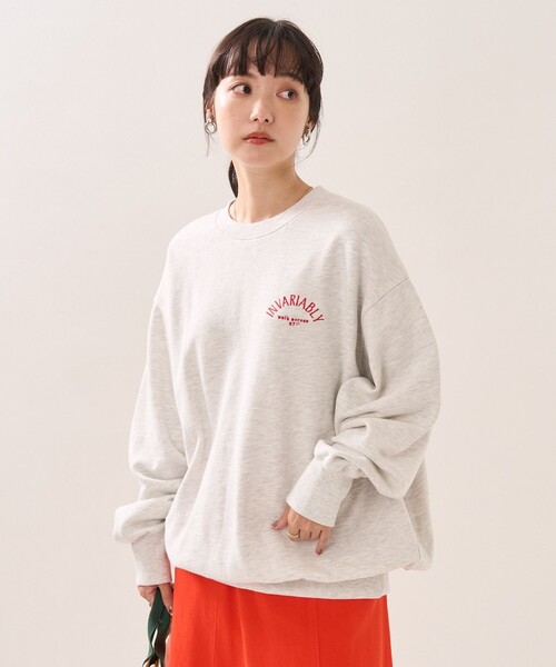 「FREAK'S STORE」 スウェットカットソー フリ- チャコールグレー レディース_画像6