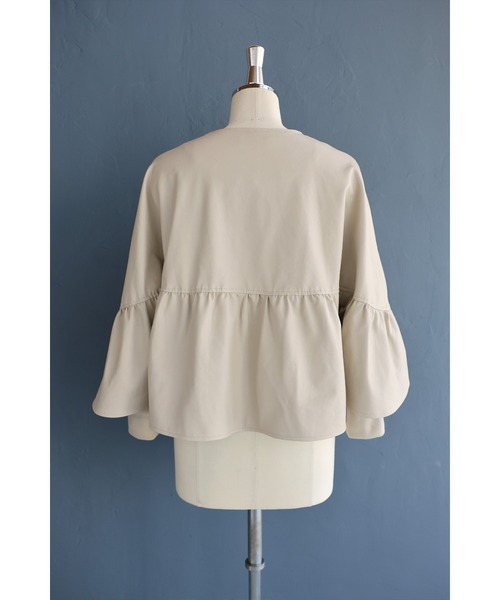 cawaii ジャケット ノーカラージャケット フェミニン服に合わせる