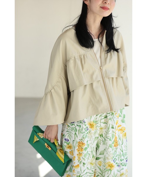 cawaii ジャケット ノーカラージャケット フェミニン服に合わせる