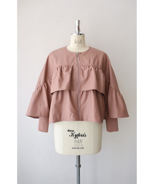 cawaii ジャケット ノーカラージャケット フェミニン服に合わせる