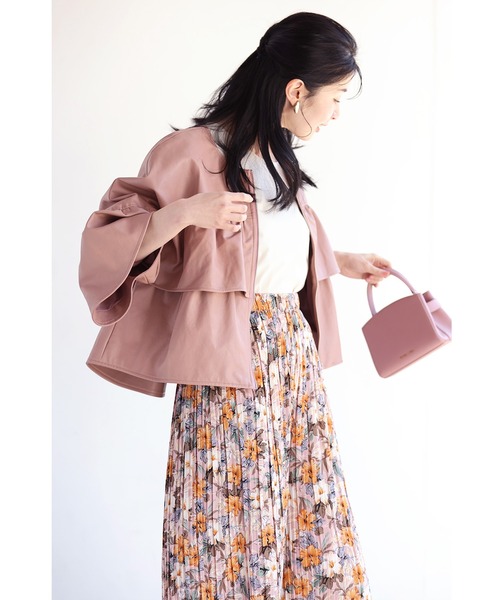 cawaii ジャケット ノーカラージャケット フェミニン服に合わせる