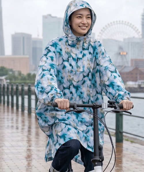 【新品未使用】AIGLE エーグル レインポンチョ レインコート ライトグリーン AIGLE（エーグル） カッパ レインコート カッパ 防水 軽量 パッカブル