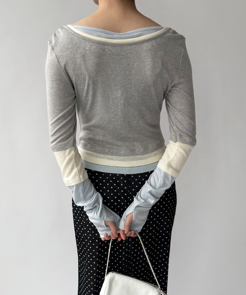 tシャツ 「YUHAN WANG/ユハン・ワン」layered illusion top レディースの画像