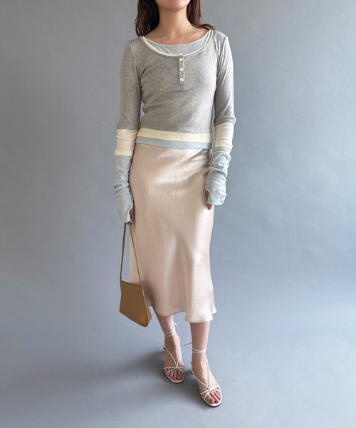 tシャツ 「YUHAN WANG/ユハン・ワン」layered illusion top レディースの画像