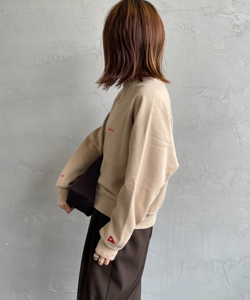 「Healthknit」 スウェットカットソー F ベージュ レディース_画像4