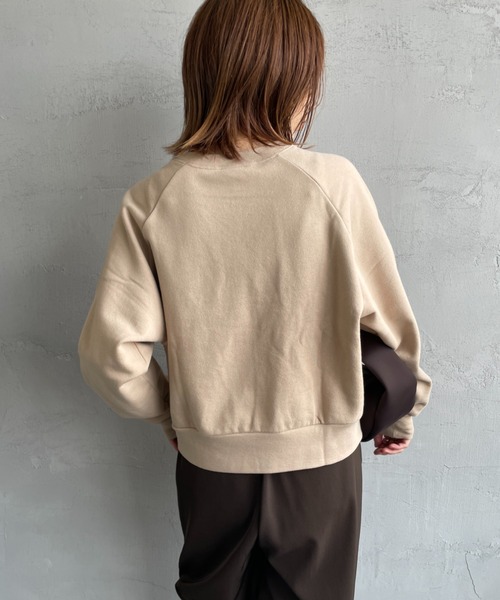 「Healthknit」 スウェットカットソー F ベージュ レディース_画像5