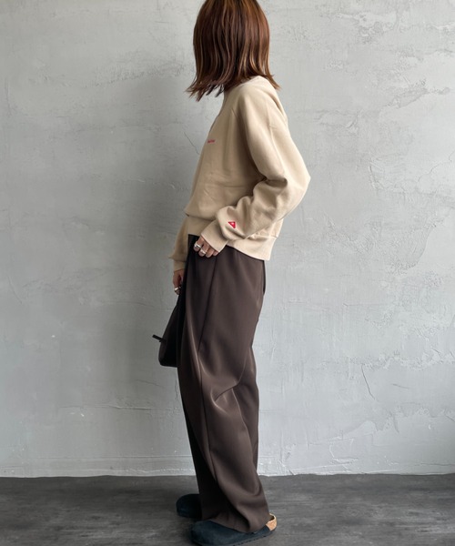 「Healthknit」 スウェットカットソー F ベージュ レディース_画像7