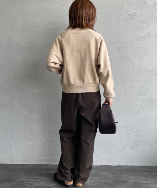 「Healthknit」 スウェットカットソー F ベージュ レディース_画像8