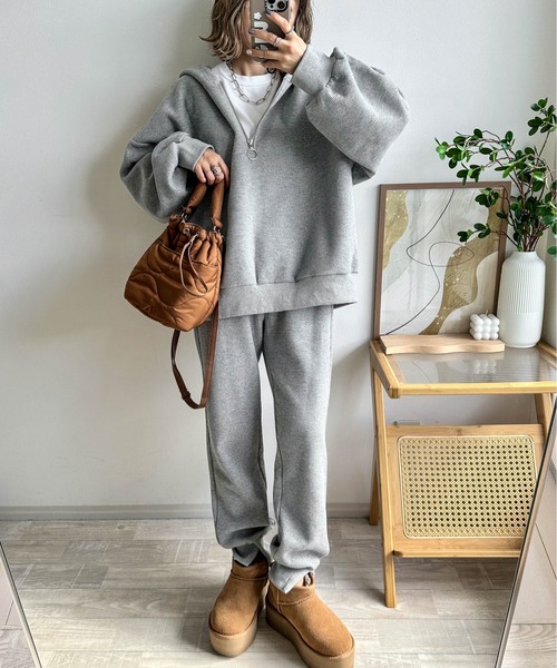 「AMELY」 「La-gemme」セットアップ L グレー レディース