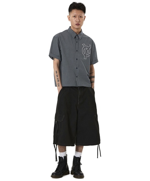 OY（オーワイ） シャツ 半袖 「OY/オーワイ」STAMPED CHECK LOGO S/S