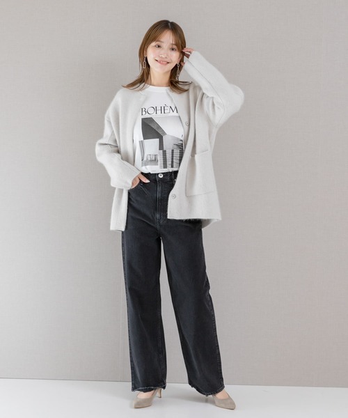 「upperhights」 デニムパンツ 23 ブラック系その他 レディースの画像