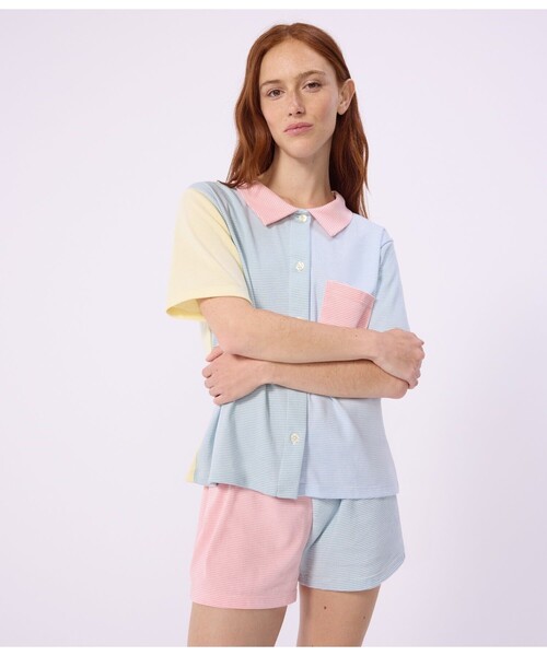 PETIT BATEAU（プチバトー） パジャマ ルームウェア ミラレ半袖