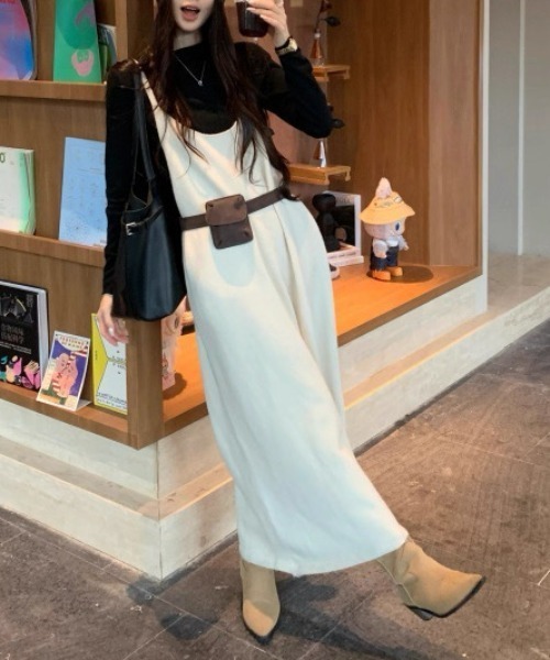 「gossip!ロサンゼルス」 ニットワンピース FREE オフホワイト レディース_画像3