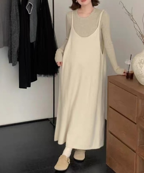 「gossip!ロサンゼルス」 ニットワンピース FREE オフホワイト レディース_画像7