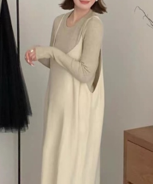 「gossip!ロサンゼルス」 ニットワンピース FREE オフホワイト レディース_画像8