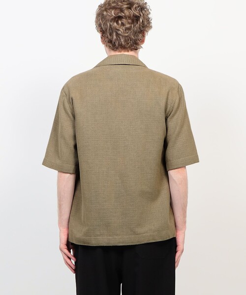 シャツ 「別注」Salvatore Piccolo CUBA コットンメッシュ オープンカラー ハーフスリーブシャツ メンズの画像