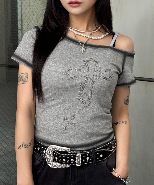 トップス BABYLCLUB Twinkle Skull T Y2K babylclub twinkle skull T