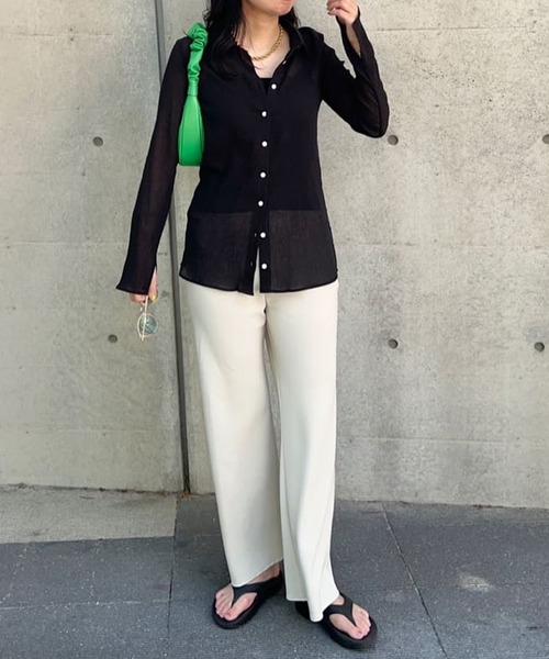 「SHENERY」 パンツ 36 ライトグレー レディース_画像2