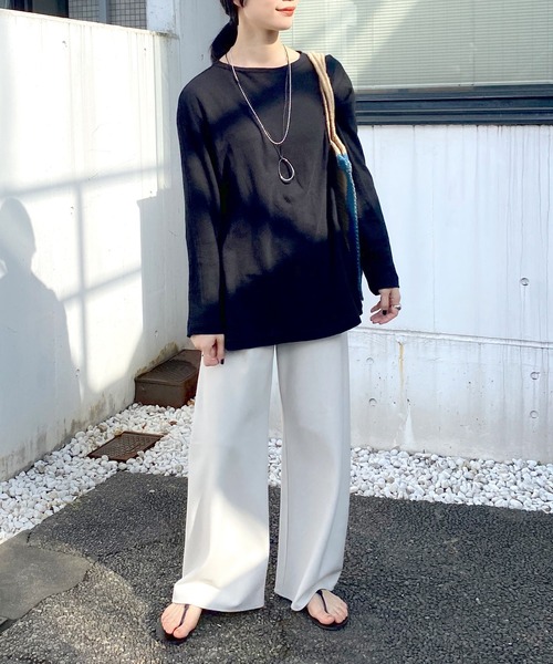 「SHENERY」 パンツ 36 ライトグレー レディース_画像4