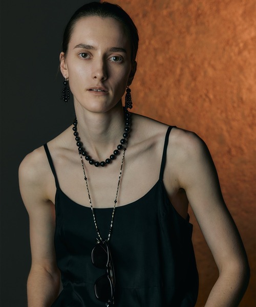 ネックレス 「IRIS 47」gordian knot necklace onyx/ゴーディアン ノット ネックレス オニキス VSJ17 レディースの画像