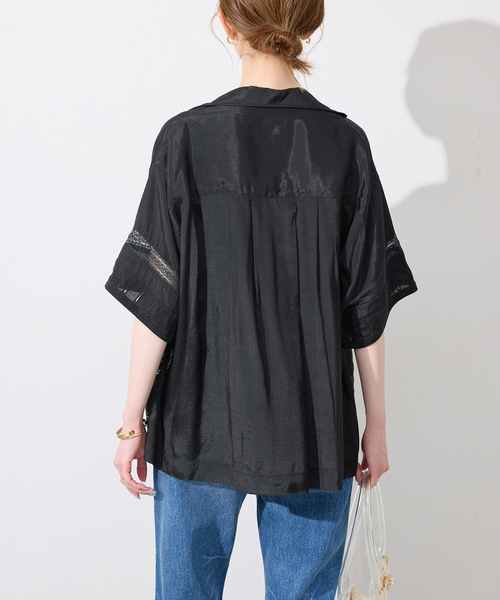 SLOBE IENA（スローブイエナ） ブラウス シャツ 半袖 crinkle crinkle