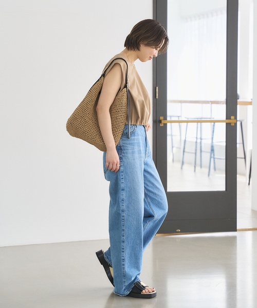 「LE TALON」 フラットサンダル LARGE キャメル レディース_画像4