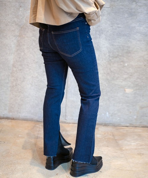 「gina tricot」 デニムパンツ 34 ダークネイビー レディース_画像3