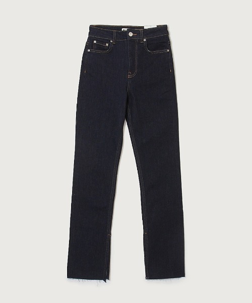 「gina tricot」 デニムパンツ 34 ダークネイビー レディース_画像9