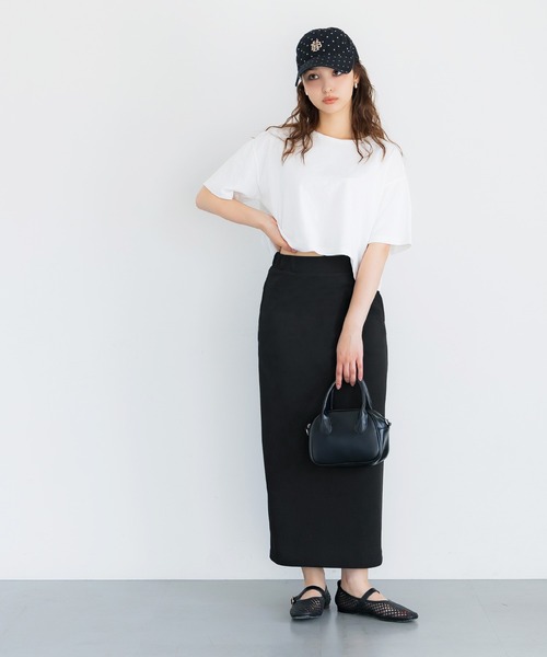 coca（コカ） ロング スカート エンボス加工Iラインスカート