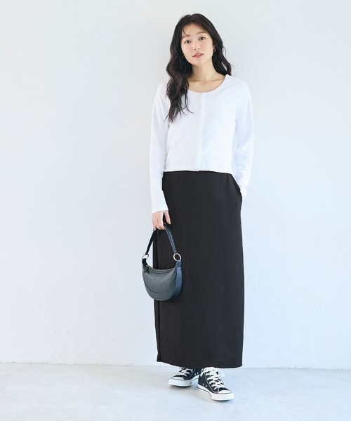 coca（コカ） ロング スカート エンボス加工Iラインスカート