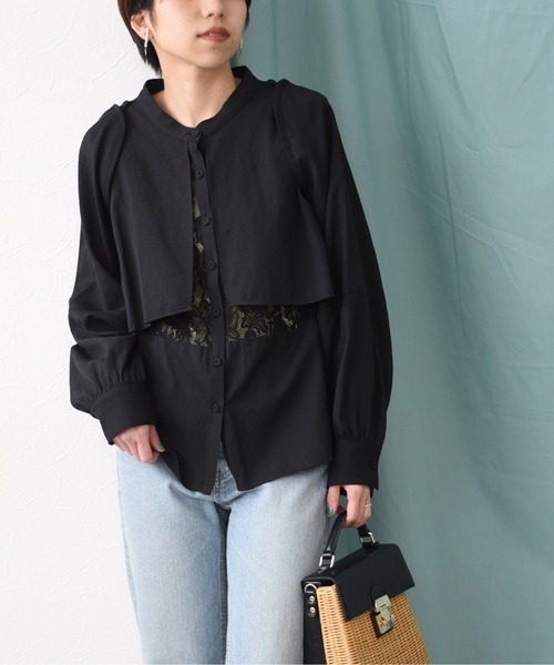 完売品 新品 Eimee Law プリーツフリルスリーブドットブラウス 